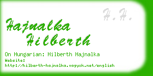 hajnalka hilberth business card